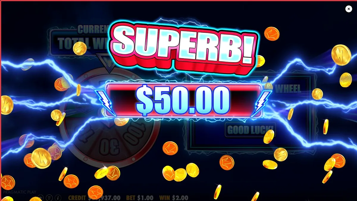 777 Wheel Blitz سلاٹ کا نیون اور چمکدار انٹرفیس