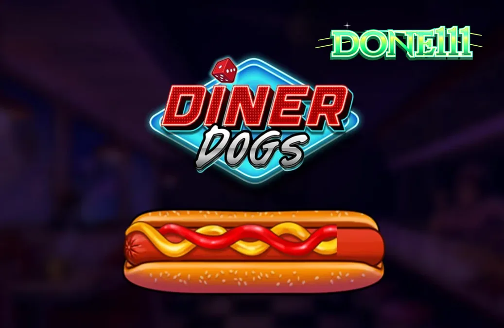 Diner Dogs slot mobile interface showing the retro noir diner theme on a smartphone screen